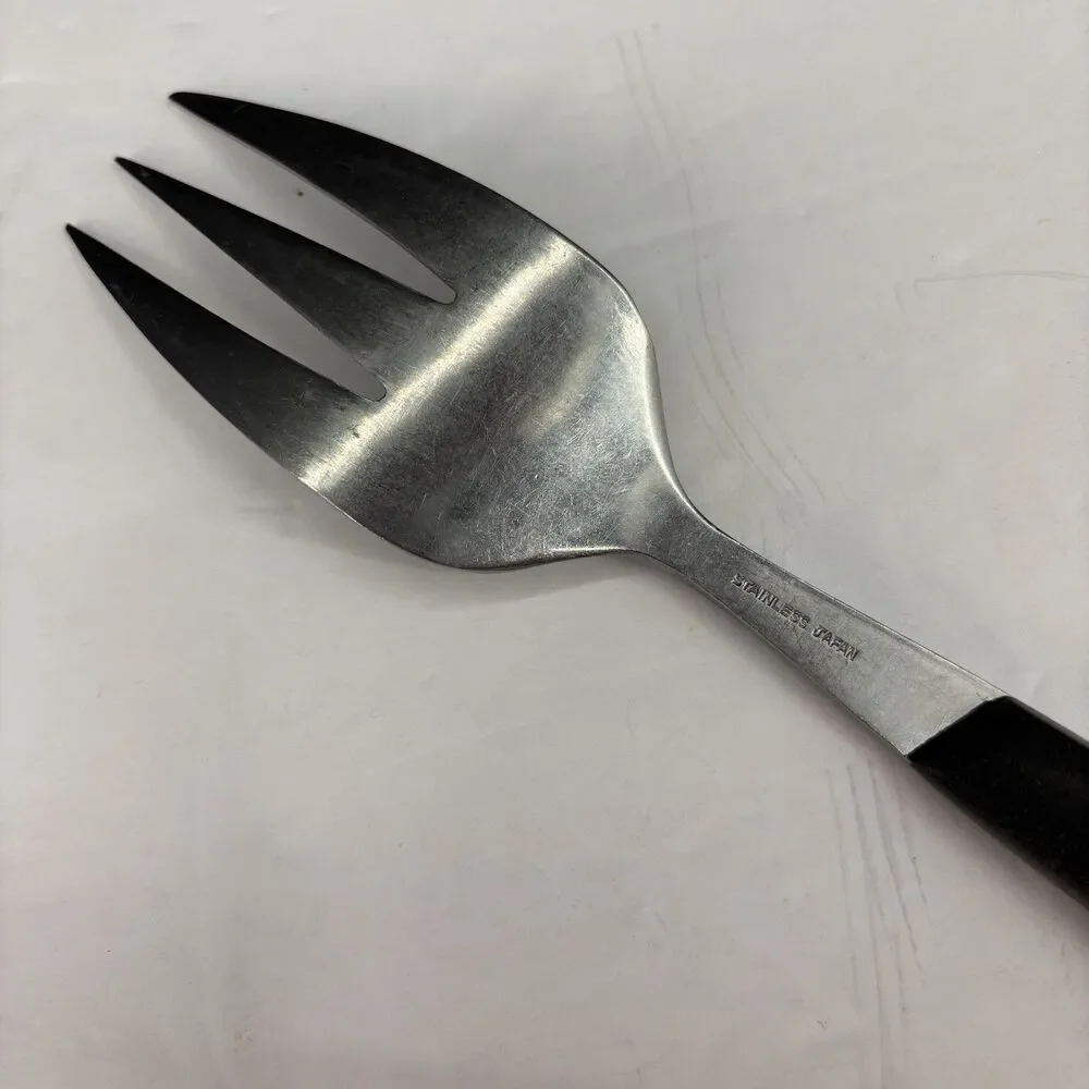 Vintage Mar-Crest Ebony Elegance (Stainless) Atomic Starburst Japan Serving Fork
